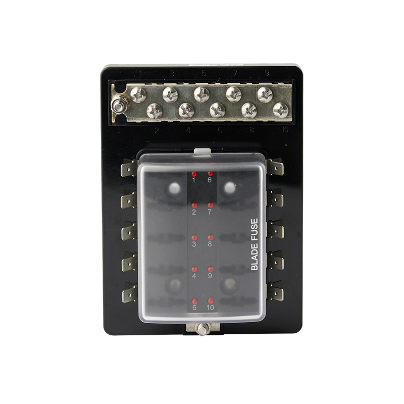 R3-76B-01-07 方塊型保險(xiǎn)絲盒 含LED警示燈、負(fù)極端子臺